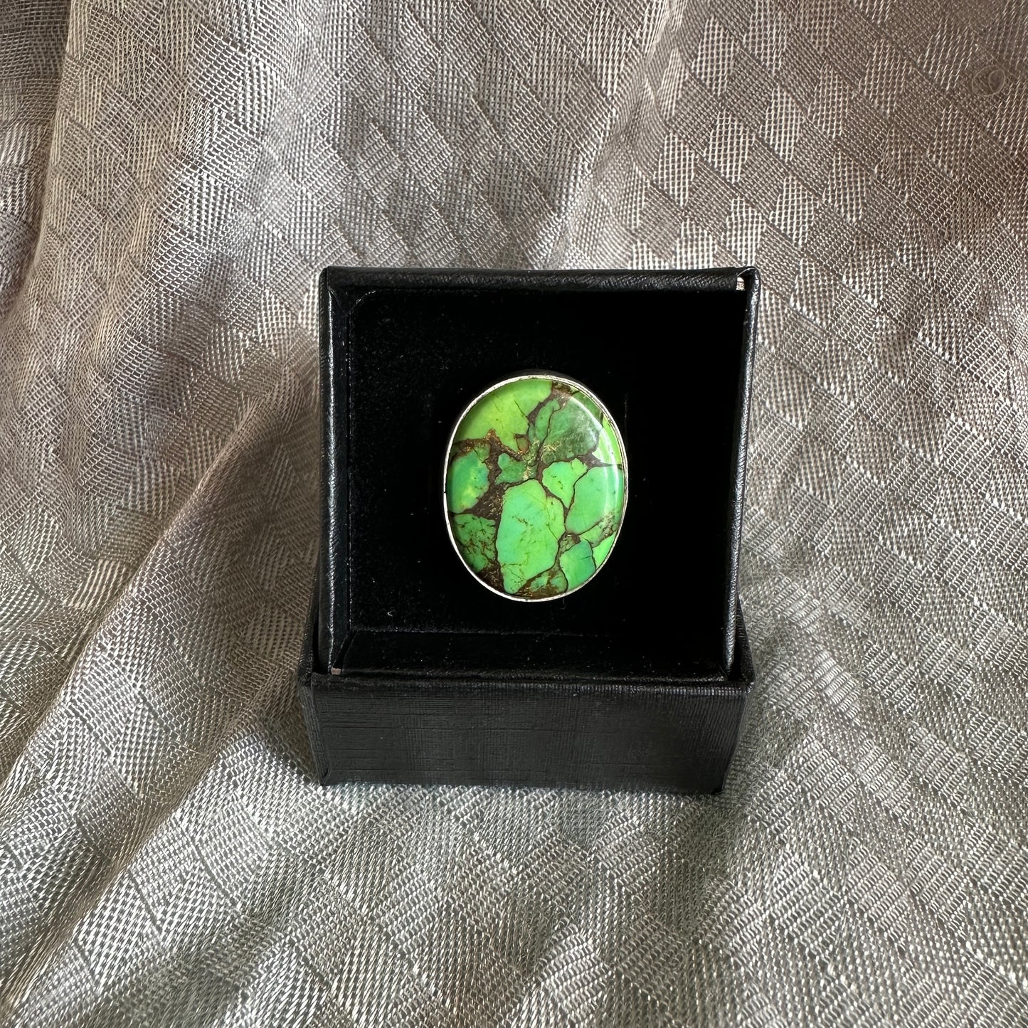 Green Turquoise Ring - Size 7