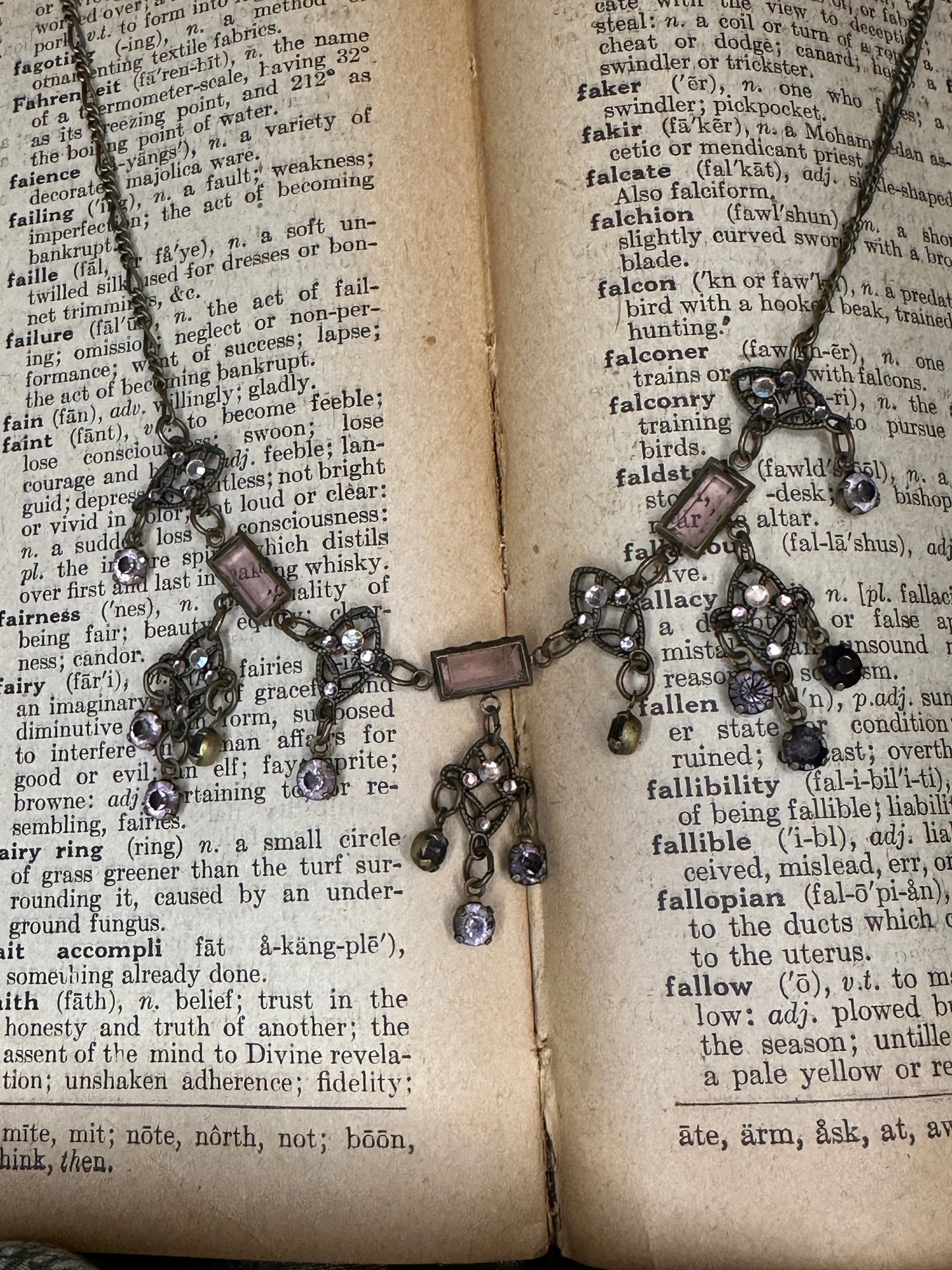 Vintage Amethyst Festoon Necklace