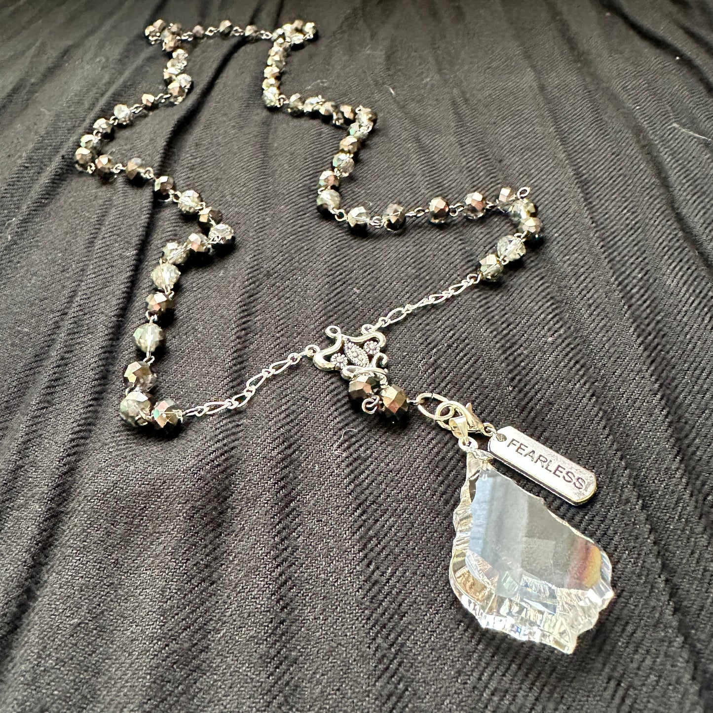 "Fearless" Boho Beaded Chain Necklace