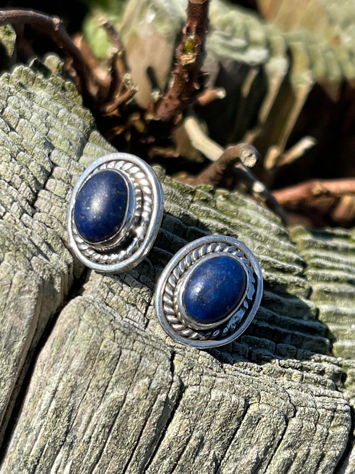 Blue Lapis Lazuli Earring Studs